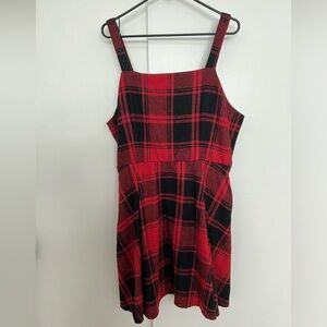 Copper Key Red Plaid Dress XXL